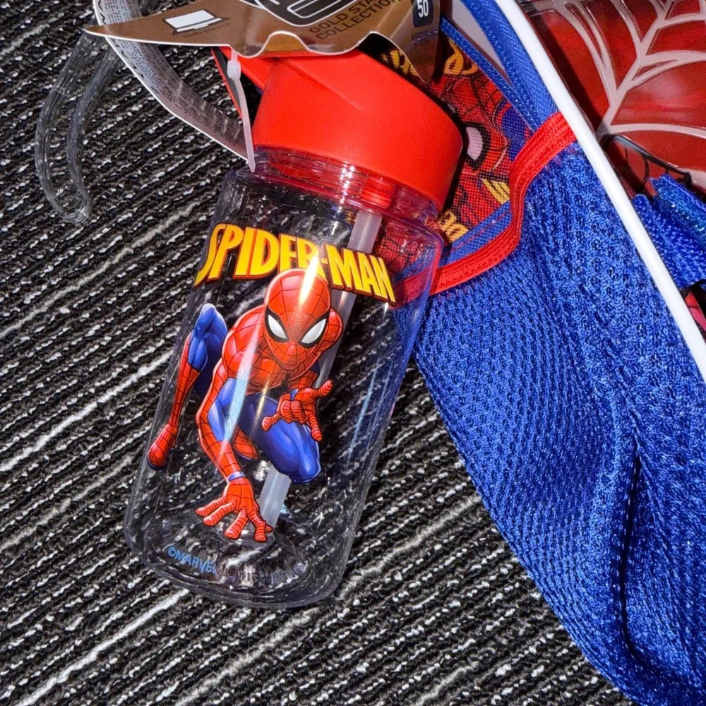 Marvel Spider-Man Backpack 5pc Set Kids NEW Backpack Lunch Headphones Bottle
